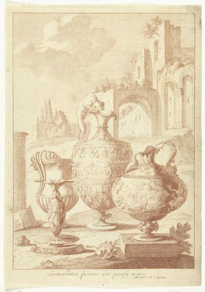 Candlestick and Three Vases by Johan Teyler (attributed to)