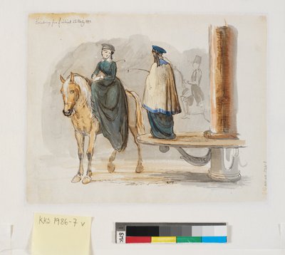 Memory from the Riding House. March 22, 1844. by Johan Thomas Lundbye