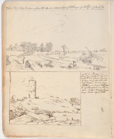 Zealand Landscape, Drawn on Page 16 f.o. by Johan Thomas Lundbye