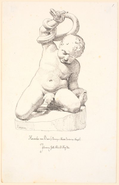 Studies after a Figure of a Boy with a Snake by Johan Thomas Lundbye