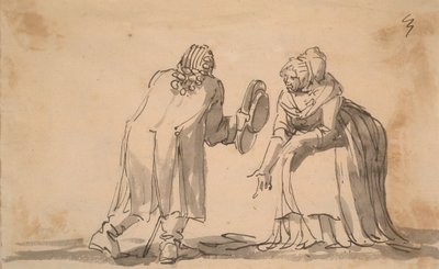 A Greeting, a Caricature by Johan Tobias Sergel