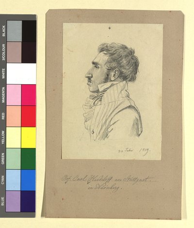 Carl Alexander von Heideloff (1789-1865), painter, architect by Johann Adam Klein