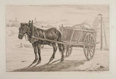 Horse with Beer Cart by Johann Adam Klein