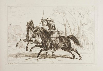 Hungarian on Horseback by Johann Adam Klein