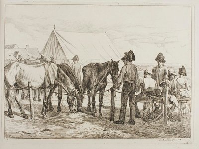 Soldiers in a Military Camp by Johann Adam Klein