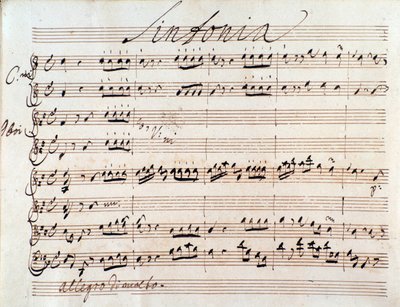 First Page of Musical Score of Adriano in Siria by J A Hasse (1752) by Johann Adolph Hasse