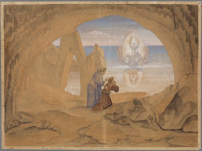 Dante Sees a Boat Led by an Angel, Bringing Souls to Purgatory by Johann Anton Ramboux
