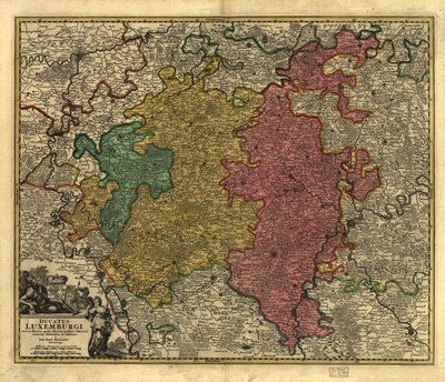 Duchy of Luxembourg by Johann Baptist Homann