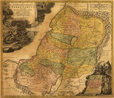 Ivdaea sev Palaestina ob sacratissima Redemtoris vestigia hodie dicta Terra Sancta by Johann Baptist Homann