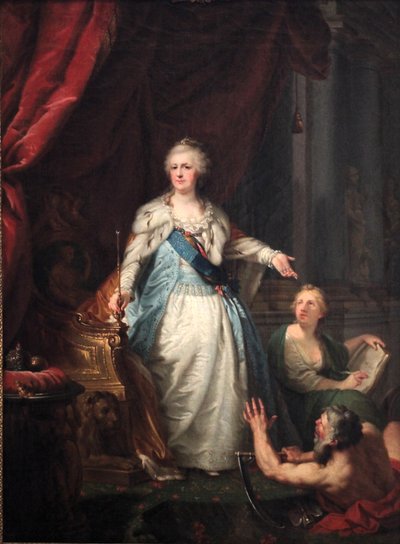 Allegoric portrait of Catherine II by Johann Baptist von Lampi the Elder