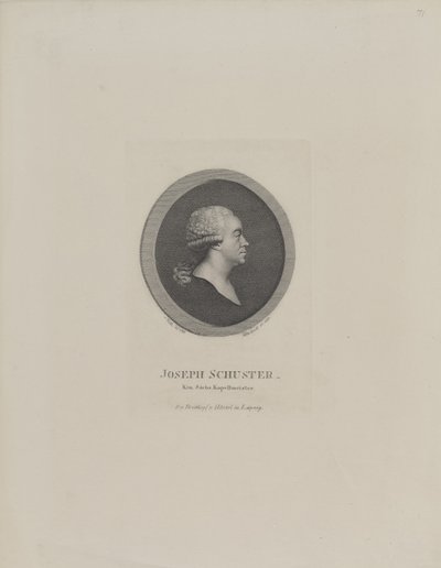 Portrait of the Composer Joseph Schuster 1748-1812, 1811 by Johann Christian Benjamin Gottschick