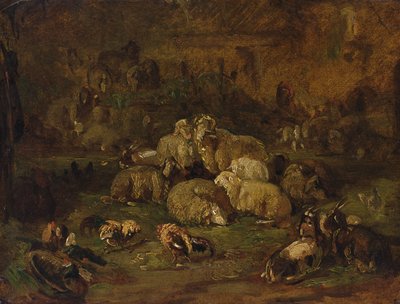 Sheep, Goats and Chickens by Johann Christian Reinhardt
