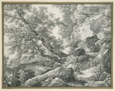 Rocky Landscape with Trees by Johann Christian Reinhart