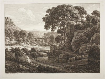 Italian Landscape with Ruins by Johann Christian Reinhart