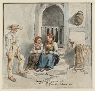 Peasant Family in Front of the House by Johann Christoph Erhard