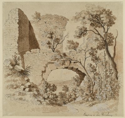 Entrance into the Ruins of Heimburg by Johann Christoph Erhard