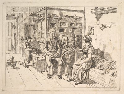 The Jewish Family Sitting Around the Stove by Johann Christoph Erhard