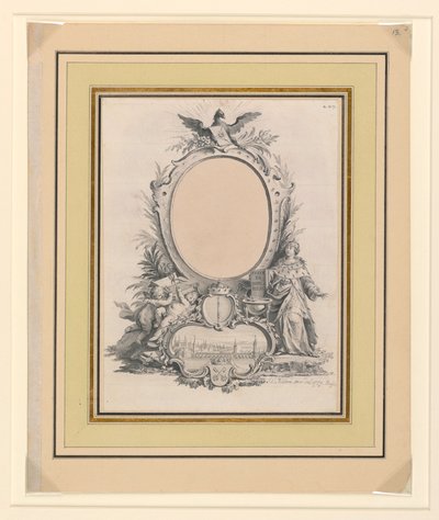 Design for the Frame of the Portrait of Frederick V, King of Denmark by Johann Esais Nilson