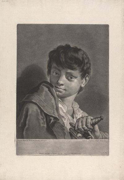 Portrait of a Boy with a Sword by Johann Gottfried Haid