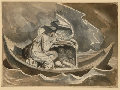 Danae in the Boat with Little Perseus by Johann Heinrich Füssli