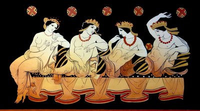 A Female Prostitute Entertains Three Men During a Feast c.1796 by Johann Heinrich Wilhelm Tischbein
