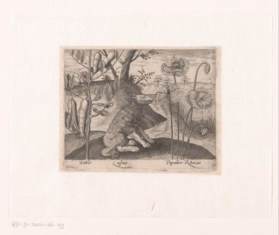 Series of Prints with Flowers and Animals in a Landscape by Johann Hogenberg
