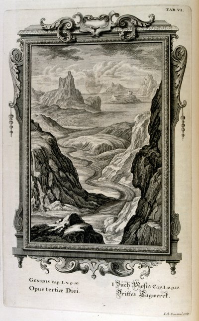 The Third Day of Creation: The Seas are created by Johann Jakob Scheuchzer