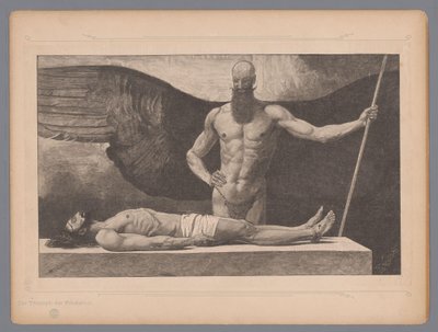 Christ in the Sarcophagus with an Angel by Johann Jakob Weber