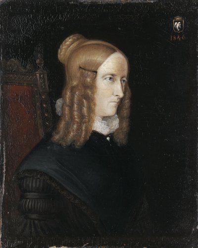 Portrait of Annette von Droste-Hülshoff by Johann Joseph Sprick