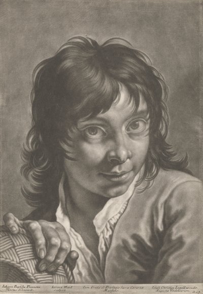 Portrait of a Boy with a Basket by Johann Lorenz Haid