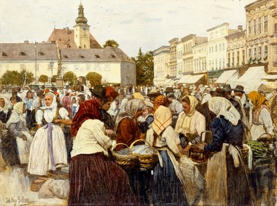The Market Square, Misfrau by Johann Nepomuk Geller