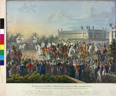 Entry of Franz I in Paris on the 15.4.1814 by Johann Nepomuk Hoechle