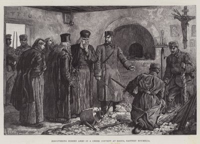 Discovering Hidden Arms in a Greek Convent at Bagna, Eastern Roumelia by Johann Nepomuk Schonberg