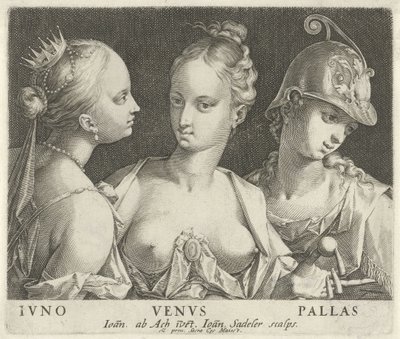 Juno, Venus, and Minerva by Johann Sadeler (I)