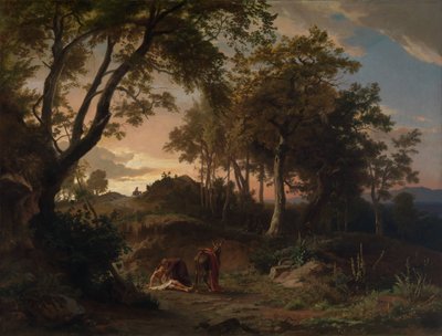 The Evening, The Rescue of the Injured Wanderer by the Good Samaritan by Johann Wilhelm Schirmer