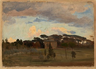 The "Casina di Raffaello" in the Park of Villa Borghese by Johann Wilhelm Schirmer