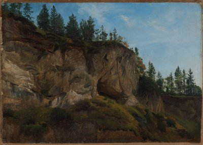 Rock Face in Switzerland by Johann Wilhelm Schirmer