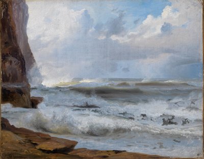 Sea Study at Etretat (with Rocky Coast on the Left) by Johann Wilhelm Schirmer
