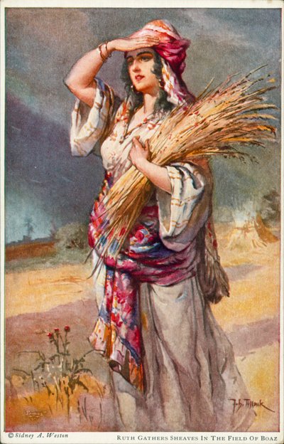 Ruth Gathers Sheaves in the Field of Boaz by Johannes Adolf Tillack