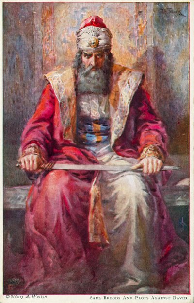 Saul Broods and Plots Against David by Johannes Adolf Tillack