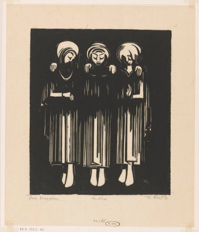 Three Women by Johannes Frederik Engelbert ten Klooster (signed by artist)