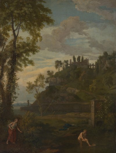 Arcadian Landscape with Salmacis and Hermaphroditus by Johannes Glauber