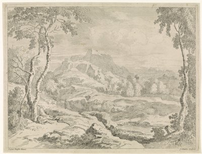 Landscape with Shepherds (Landscapes after Gaspar Poussin) by Johannes Glauber