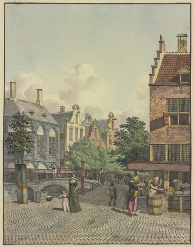 Stone Bridge, Shop on the Right by Johannes Huibert Prins