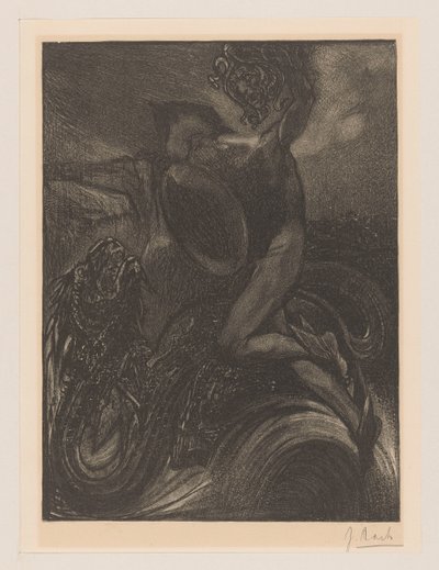 Perseus and the Sea Monster by Johannes Josephus Aarts (signed by artist)