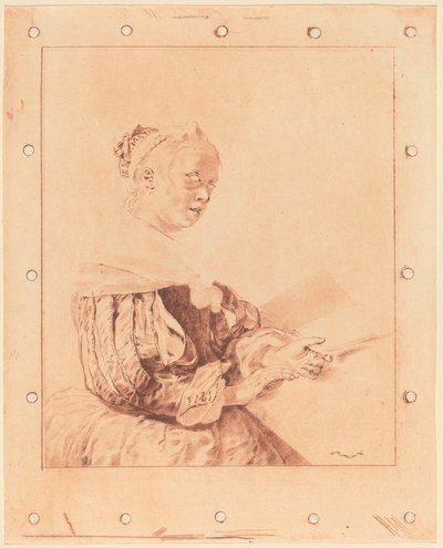 Young Girl at the Keyboard, 1767 by Johannes Kornlein
