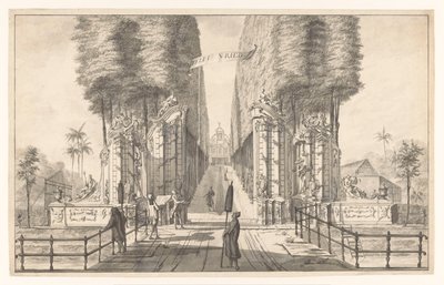 View of Weltevreden Mansion in Batavia by Johannes Rach