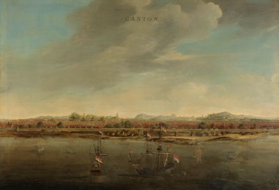 View of Canton, China by Johannes Vinckboons (attributed to)