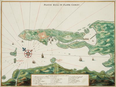 Map of Puerto Rico by Johannes Vingboons