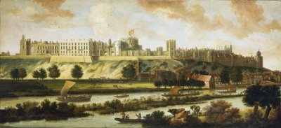 View of Windsor Castle and the surrounding panorama, with description of the park and activities on the river by Johannes Vorsterman
